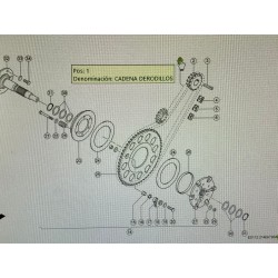 Cadena de Rodillos Claas, Ref. 7672030