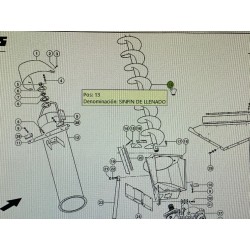 Sinfin de llenado Claas, Ref. 7952064