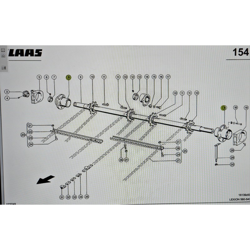 Carcasa-Cojinete CLAAS, Ref. 6303502