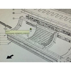Segmento Concavo Claas, Ref. 6628080