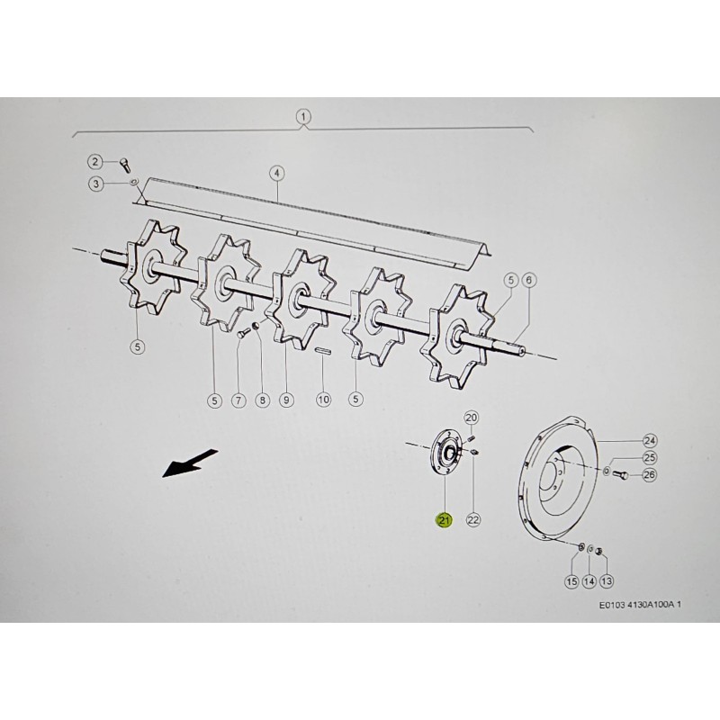 Soporte Cojinete CLAAS, Ref. 544116