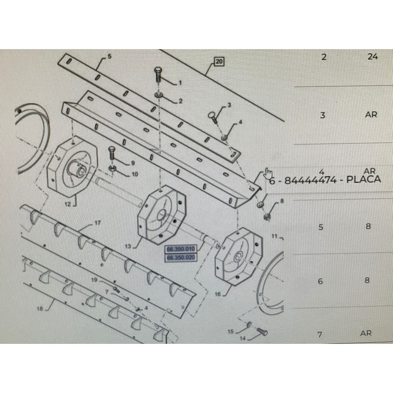 PLACA IMPULSOR NEW HOLLAND, REF. 84444474