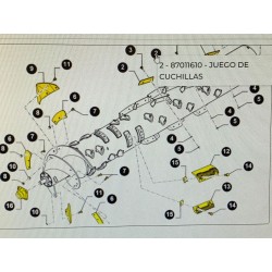 Juego cuchillas New Holland, Ref. 87011610