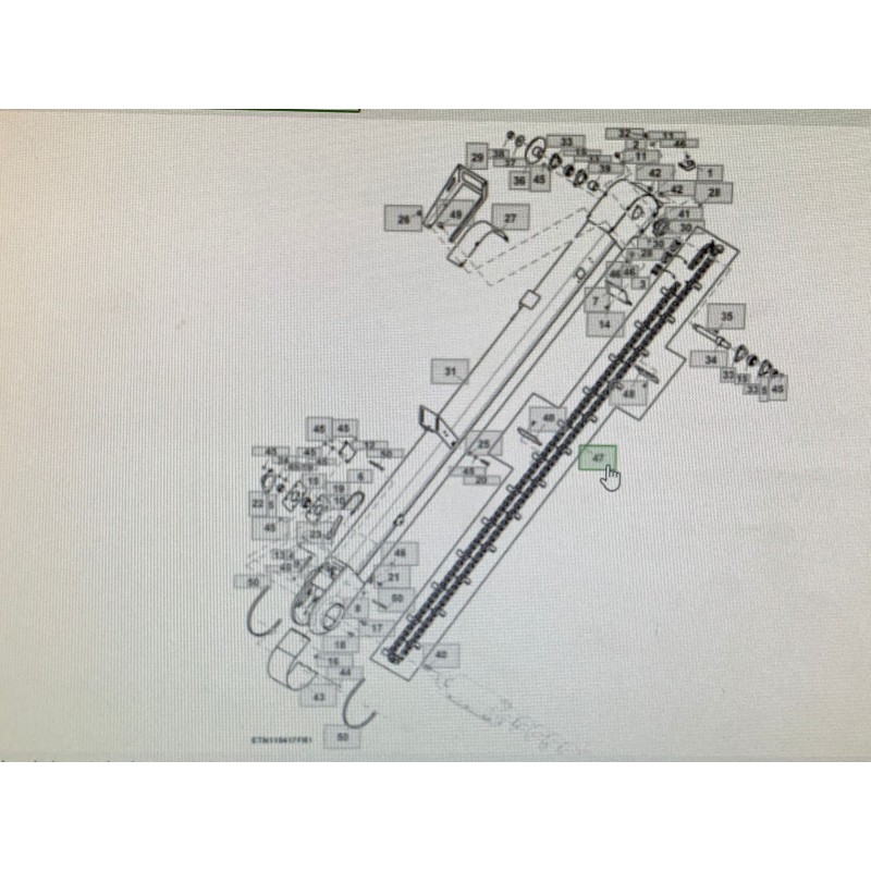 Cadena elev.retorno completa John Deere AZ101791