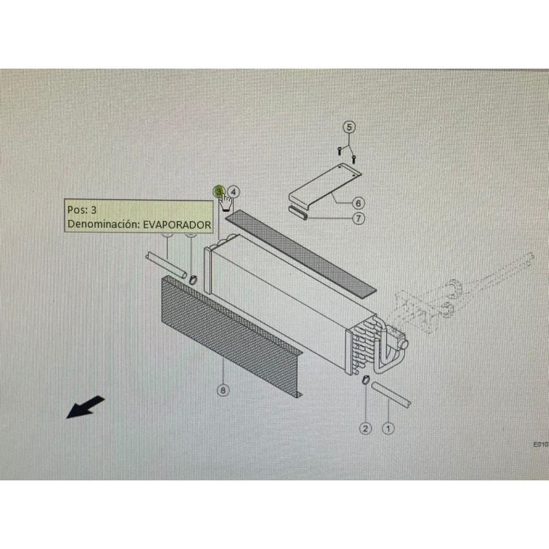 Evaporador aire acondicionado Claas, Ref. 6258620