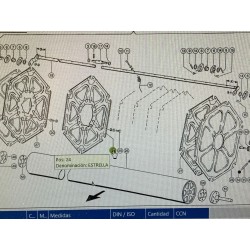 Estrella molinete Claas, Ref. 6165090